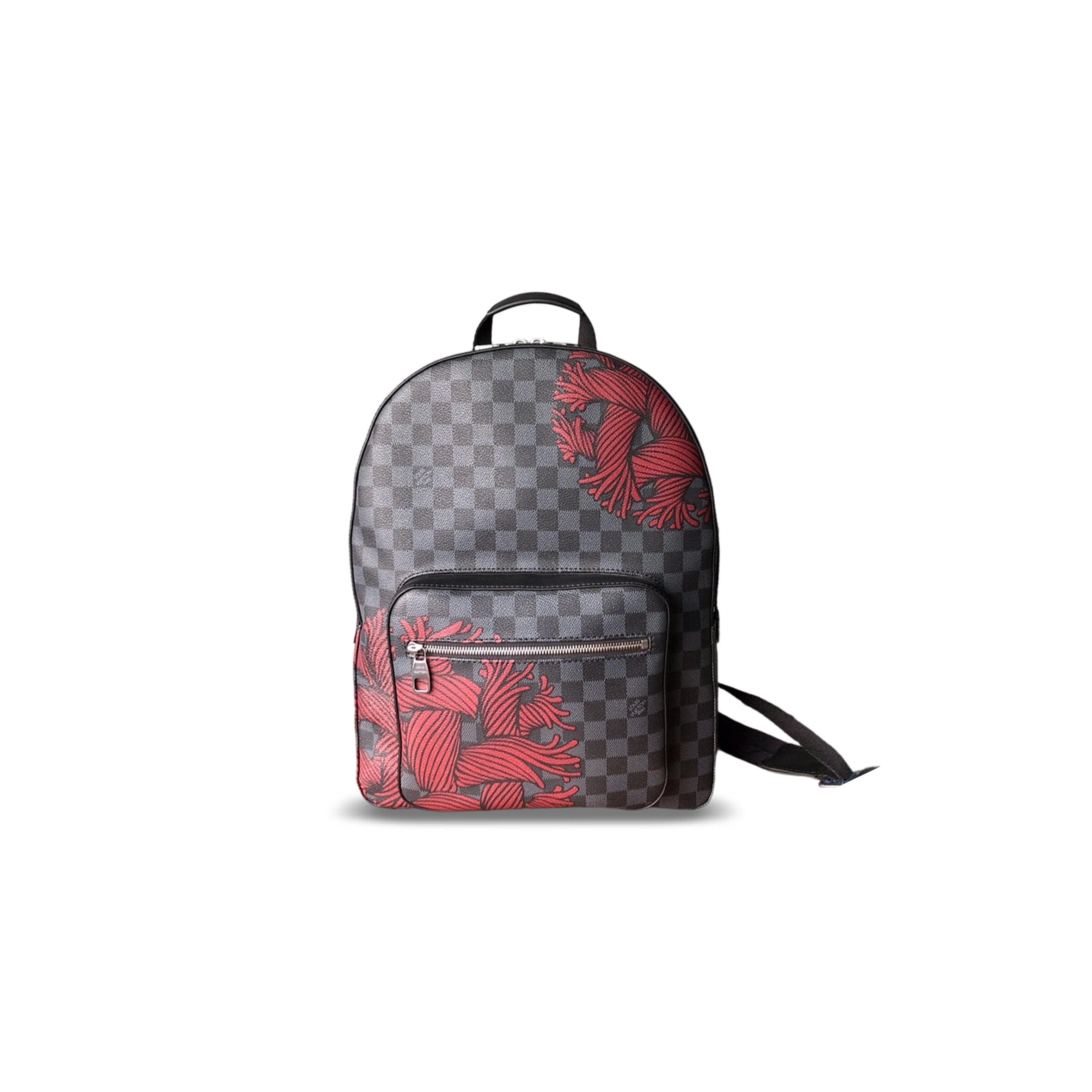 LOUIS VUITTON JOSH BACKPACK DAMIER GRAPHITE RED ROPE (40*31*13cm)
